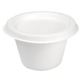 MINI TERRINE + COPERCHI BIONIC 120 ML Ø7,4x5,1+0,7 CM BIANCO BAGASSA (800 UNITÀ)