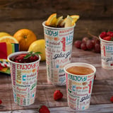 BICCHIERI BEVANDE FREDDE 1 PARETE 'PAROLE' 360 ML - 12 oz 265 + 18PE G/M2 Ø9/6x11 CM BIANCO CARTONE (2000 UNITÀ)