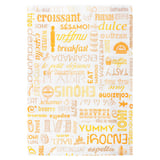SACCHETTI CROISSANT 'ORANGE PAROLE' 33 G/M2 19+8x26 CM BIANCO CELLULOSA (500 UNITÀ)