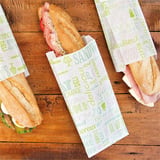 SACCHETTI SANDWICHES PFAS FREE 'GREEN PAROLE' 32 G/M2 12+4x26 CM BIANCO PERGAMANA ANTIGRASSI (500 UNITÀ)