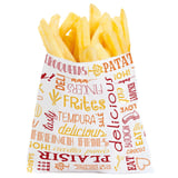 SACCHETTI PER FRITTURA PFAS FREE 'PAROLE' 35 G/M2 12x12 CM BIANCO PERGAMANA ANTIGRASSI (1000 UNITÀ)