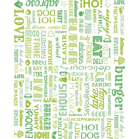 CARTA ANTIGRASSO FAST FOOD PFAS FREE 'GREEN PAROLE' 35 G/M2 28x34 CM BIANCO PERGAMANA ANTIGRASSI (1000 UNITÀ)