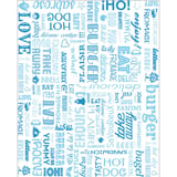CARTA ANTIGRASSO FAST FOOD 'BLUE PAROLE' 35 G/M2 28x34 CM BIANCO PERGAMANA ANTIGRASSI (1000 UNITÀ)