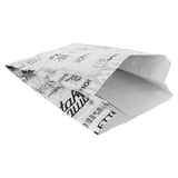 SACHETTI PER BURGUER 'PAROLE' 35+20 G/M2 14+7x22 CM ARGENTO PERGAMENA + ALLUMINIO (500 UNITÀ)