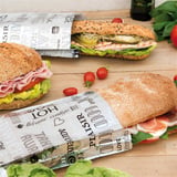 SACHETTI PER SANDWICHES 'PAROLE' 35+20 G/M2 12+4x35 CM ARGENTO PERGAMENA + ALLUMINIO (500 UNITÀ)