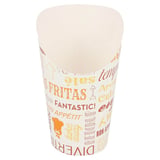 BICCHIERE PER FRITTI APERTO 'PAROLE' 16 OZ - 480 ML 220 + 18PE G/M2 Ø8,5x13,5 CM BIANCO CARTONE (50 UNITÀ)