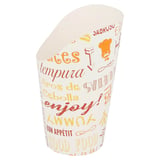 BICCHIERE PER FRITTI APERTO 'PAROLE' 16 OZ - 480 ML 220 + 18PE G/M2 Ø8,5x13,5 CM BIANCO CARTONE (50 UNITÀ)