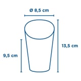 BICCHIERE PER FRITTI APERTO 'PAROLE' 16 OZ - 480 ML 220 + 18PE G/M2 Ø8,5x13,5 CM BIANCO CARTONE (50 UNITÀ)