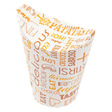 BICCHIERE PER FRITTI CHIUSO 'PAROLE' 16 OZ - 480 ML 220 + 18PE G/M2 8,5x14 CM BIANCO CARTONE (50 UNITÀ)