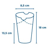 BICCHIERE PER FRITTI CHIUSO 'PAROLE' 22 OZ - 660 ML 220 + 18PE G/M2 8,5x18 CM BIANCO CARTONE (50 UNITÀ)