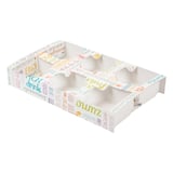 VASSOI TRASPORTO 6 BICCHIERI 'PAROLE'  450 G/M2 27,5x16x4 CM BIANCO CARTONE (400 UNITÀ)
