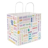 SACCHETTI CON MANICI "TRAITEUR" 'PAROLE' 90 G/M2 32+21x28,5 CM BIANCO CELLULOSA (250 UNITÀ)