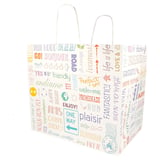 SACCHETTI CON MANICI "TRAITEUR" 'PAROLE' 90 G/M2 32+21x28,5 CM BIANCO CELLULOSA (250 UNITÀ)