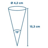 CONI GELATI 'PAROLE'  Ø 4,2x15,3 CM BIANCO CARTA (2000 UNITÀ)