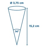 CONI GELATI 'PAROLE'  Ø 3,7x15 CM BIANCO CARTA (2000 UNITÀ)