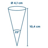 CONI GELATI 'PAROLE'  Ø 4,1x10,4 CM BIANCO CARTA (2000 UNITÀ)