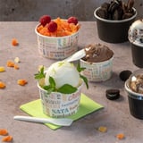 COPPETTE GELATI 'PAROLE' 120 ML 210 + 18 PE G/M2 Ø7,7x4,7 CM BIANCO CARTONE (2000 UNITÀ)