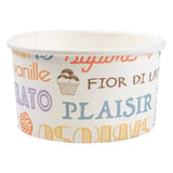 COPPETTE GELATI 'PAROLE' 90 ML 210 + 18 PE G/M2 Ø7,2x4 CM BIANCO CARTONE (2000 UNITÀ)