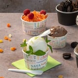 COPPETTE GELATI 'PAROLE' 90 ML 210 + 18 PE G/M2 Ø7,2x4 CM BIANCO CARTONE (2000 UNITÀ)