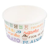 COPPETTE GELATI 'PAROLE' 180 ML 250 + 18 PE G/M2 Ø 8,7x5,2 CM BIANCO CARTONE (2000 UNITÀ)