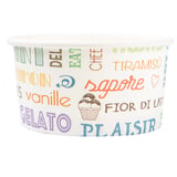 COPPETTE GELATI 'PAROLE' 180 ML 250 + 18 PE G/M2 Ø 8,7x5,2 CM BIANCO CARTONE (2000 UNITÀ)