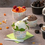 COPPETTE GELATI 'PAROLE' 180 ML 250 + 18 PE G/M2 Ø 8,7x5,2 CM BIANCO CARTONE (2000 UNITÀ)