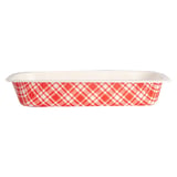 BARCHETTE TERMOSIGILLANTE GN1/4 'VICHY' 1210 ML 430 G/M2 + 25G/M2 PET 26,3x16x4,5 CM BIANCO CARTONE (400 UNITÀ)