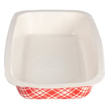 BARCHETTE TERMOSIGILLANTE GN1/4 'VICHY' 1210 ML 430 G/M2 + 25G/M2 PET 26,3x16x4,5 CM BIANCO CARTONE (400 UNITÀ)