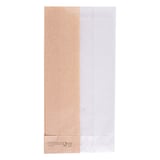 SACCHETTI PER SANDWICHES CON FINESTRA ECO PFAS FREE 'JUST PAPER' 38 G/M2 9+5,5x18 CM NATURALE PERGAMANA ANTIGRASSI (250 UNITÀ)