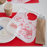 BAVAGLINI PER BAMBINI  50 + 25 PE G/M2 23x31 CM BIANCO AIRLAID (100 UNITÀ)