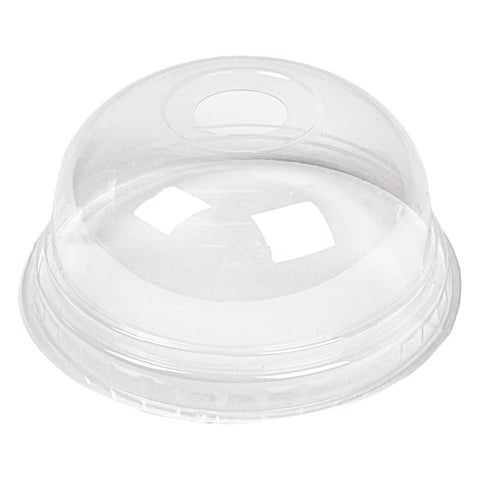 COPERCHI A CUPOLA CON FORO PER 224.02   Ø 9,5x4,4 CM TRASPARENTE PLA (800 UNITÀ)