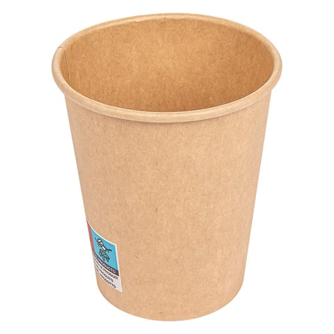 BICCHIERI BEVANDE CALDE 1 PARETE  240 ML - 8 oz 280 + 18 PE G/M2 Ø8/5,6x9,2 CM MARRONE CARTONE (1000 UNITÀ)