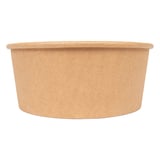 COMBO INSALATIERA + COPPERCHIO PET  750 ML - 25 oz 300 + 18 PE G/M2 Ø15/12,8x6 CM NATURALE KRAFT (200 UNITÀ)