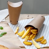 BICCHIERE PER FRITTI CHIUSO  22 OZ - 660 ML 200 + 25PE G/M2 8,5x18 CM MARRONE CARTONE (1000 UNITÀ)