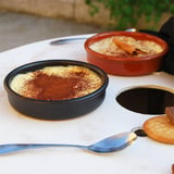 CIOTOLINE PER "CREMA CATALANA"  220 ML Ø12x2,6 CM NERO CERAMICA (44 UNITÀ)