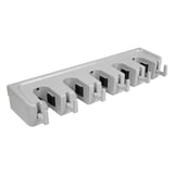 RACK PER ESCOBA GANCIO   42x12,5x6,7 CM GRIGIO ABS (1 UNITÀ)