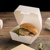 SCATOLE HAMBURGER THEPACK  230 G/M2 14,4x13,6x9,2 CM (L+) BIANCO CARTONE NANO-MICRO (500 UNITÀ)
