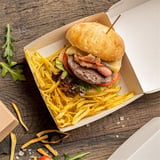 SCATOLE HAMBURGER THEPACK  17,6x16,8x7,8 CM (XL WIDER) NATURALE CARTONE NANO-MICRO (300 UNITÀ)