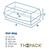 VASCHETTE HOT DOG THEPACK  23,2x9x6,3 CM NATURALE CARTONE NANO-MICRO (450 UNITÀ)