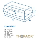 SCATOLE PER CIBO THEPACK  22,5x17x8,5 CM NATURALE CARTONE NANO-MICRO (300 UNITÀ)
