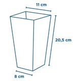 RECIPIENTE POP-CORN THEPACK 'STRIPES' 2 L 8x11x20,5 CM BIANCO CARTONE NANO-MICRO (600 UNITÀ)