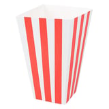 RECIPIENTE POP-CORN THEPACK 'STRIPES' 3 L 9x14x23 CM BIANCO CARTONE NANO-MICRO (600 UNITÀ)