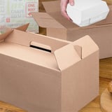 VALIGIETTE PORTA PRANZO THEPACK  28x20x15 CM NATURALE CARTONE A MICROCANALI (100 UNITÀ)