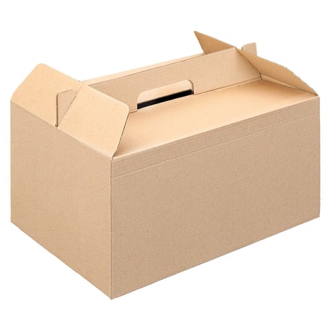 VALIGIETTE PORTA PRANZO THEPACK  24,5x13,5x12,8 CM NATURALE CARTONE A MICROCANALI (100 UNITÀ)