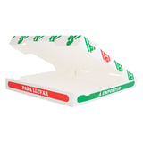 SCATOLA PIZZA   32x32x3,8 CM BIANCO CARTONE A MICROCANALI (100 UNITÀ)