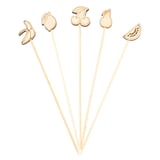 SPIEDINI DECORATI "FRUTTA" BAMBOO  12 (h) CM COLORI VARIE BAMBÙ (100 UNITÀ)