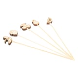 SPIEDINI DECORATI "FRUTTA" BAMBOO  12 (h) CM COLORI VARIE BAMBÙ (100 UNITÀ)