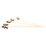 SPIEDINI DECORATI "FRUTTA" BAMBOO  12 (h) CM COLORI VARIE BAMBÙ (100 UNITÀ)