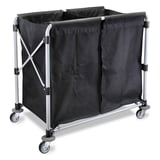 CARRELLO PORTABIANCHERIA PIEGHEVOLE ARROW 2 X 50 L 97x58x86 CM NERO ACCIAIO (1 UNITÀ)
