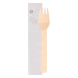 FORCHETTA IMBUSTATI WOOD 'MAKAN'  15,5 CM NATURALE LEGNO (100 UNITÀ)